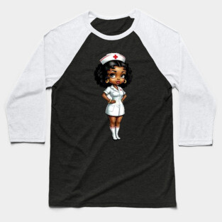 Black Nurse Baseball T-Shirt