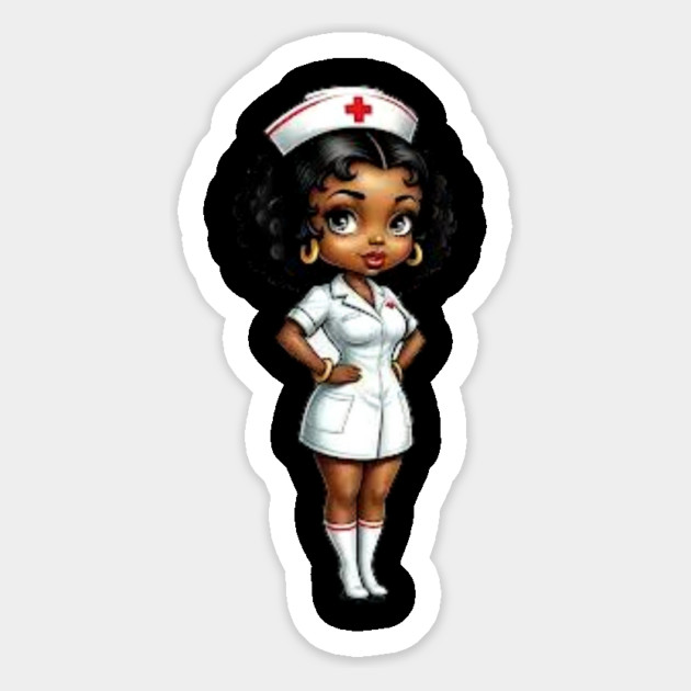 Black Nurse Magnet by UrbanLifeApparel