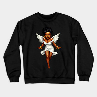 Cute Black Angel Crewneck Sweatshirt