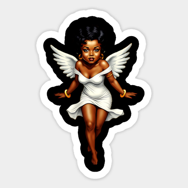 Cute Black Angel Magnet by UrbanLifeApparel