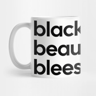 Black Beautiful Blessed Mug