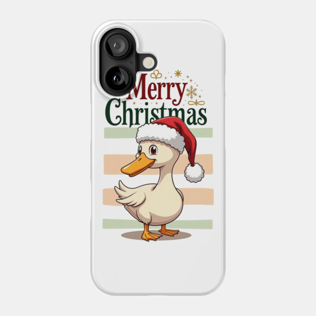 Santa Goose Shirt - Merry Christmas Holiday Tee Phone Case by Urbanprint