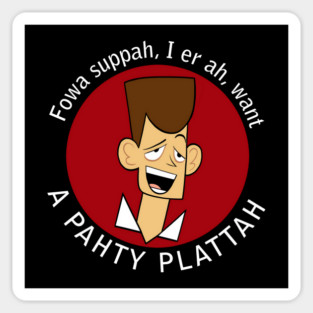 For Supper I Want A Party Platter Sticker