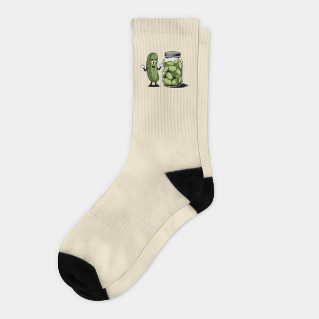 Shocked Pickle Humorous Food Pun Socks by Anticorporati