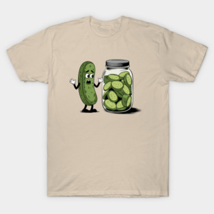 Shocked Pickle Humorous Food Pun T-Shirt