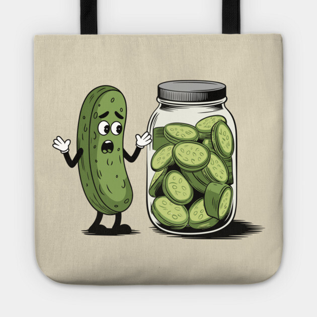 Shocked Pickle Humorous Food Pun Tote by Anticorporati