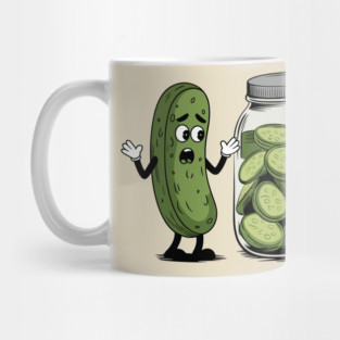 Shocked Pickle Humorous Food Pun Mug