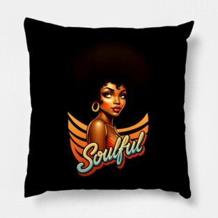 Soulful Black Woman Pillow