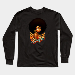 Soulful Black Woman Long Sleeve T-Shirt