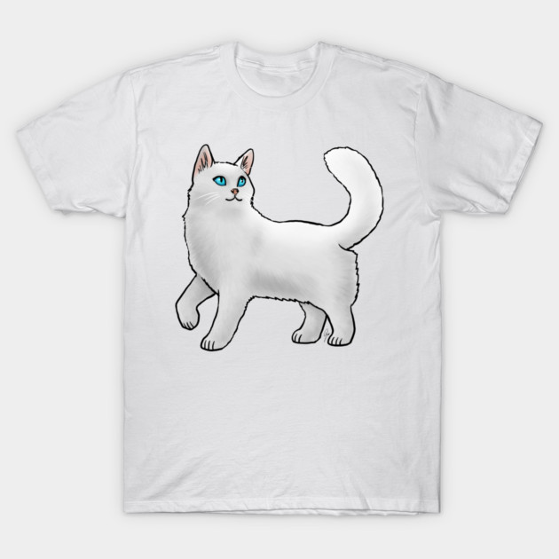 Cat - Turkish Van - White T-Shirt by Jen's Dogs Custom Gifts and Designs