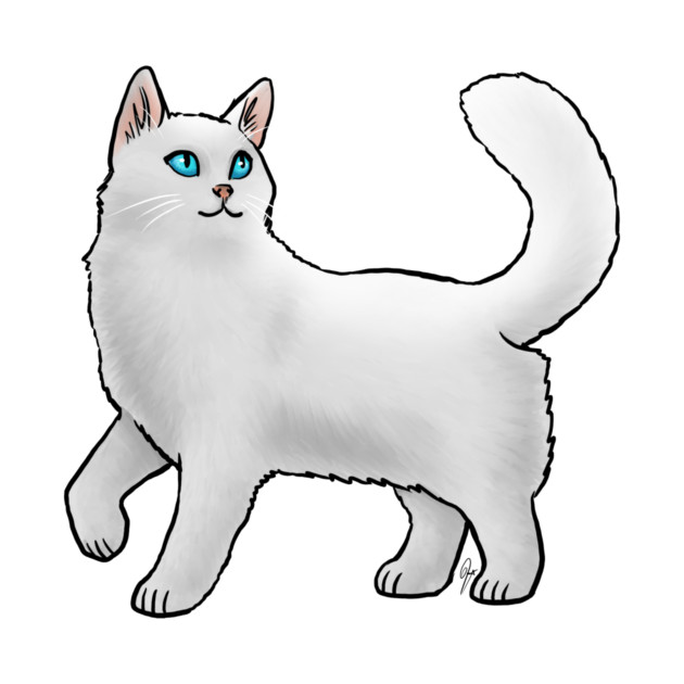Cat - Turkish Van - White by Jen's Dogs Custom Gifts and Designs