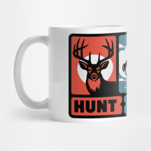 Hunt Fish Run Sarcastic Outdoor Woodland Adventure Mug