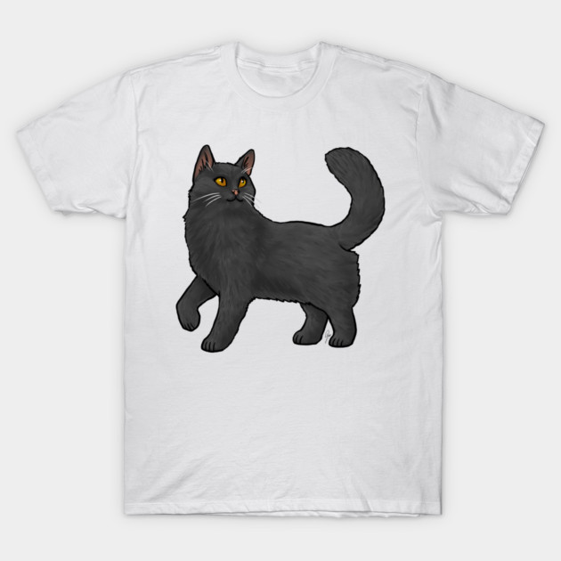 Cat - Turkish Van - Black T-Shirt by Jen's Dogs Custom Gifts and Designs