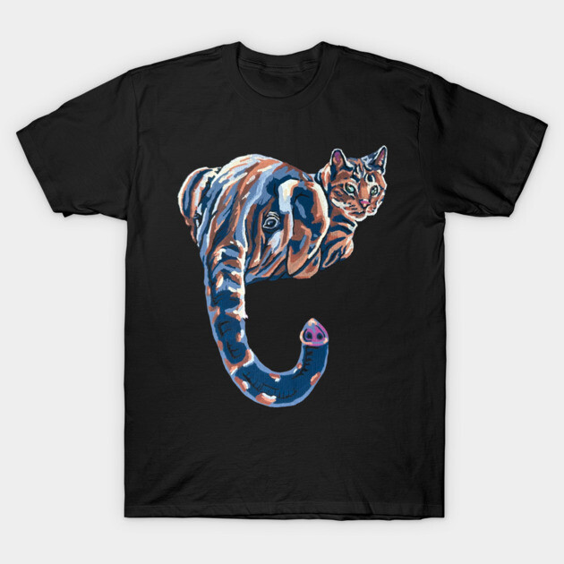 Elephant Cat Butt T-Shirt by RaLiz