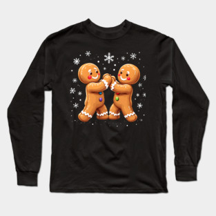 Gingerbread Dance Party Christmas Long Sleeve T-Shirt