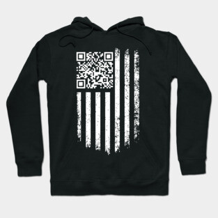 Trump Dance QR with America Flag Hoodie