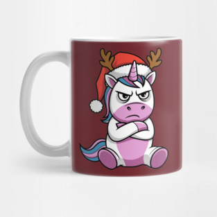Grumpy Christmas Unicorn Sassy Holiday Vibes Mug