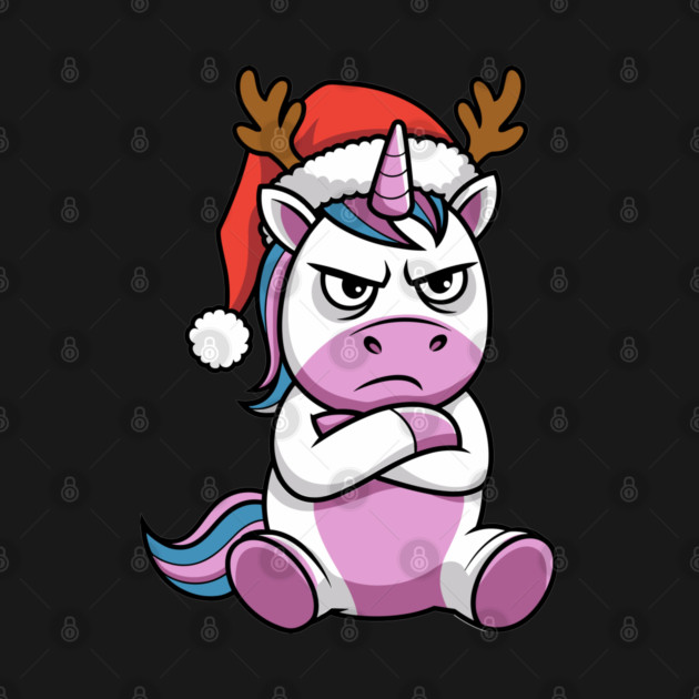 Grumpy Christmas Unicorn Sassy Holiday Vibes by Anticorporati