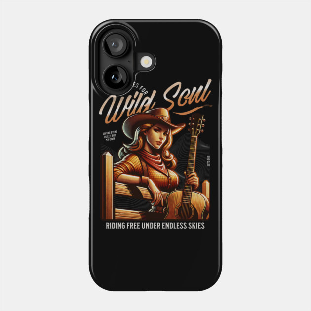 Wild Tunes for a Wild Soul - Music Lover Shirt Phone Case by Urbanprint