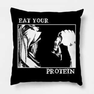 Attack On Titan , Eat Your Protein, AOT Eren Jaeger Pillow