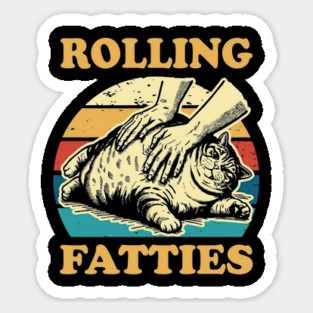 Rolling Fatties Retro Sticker