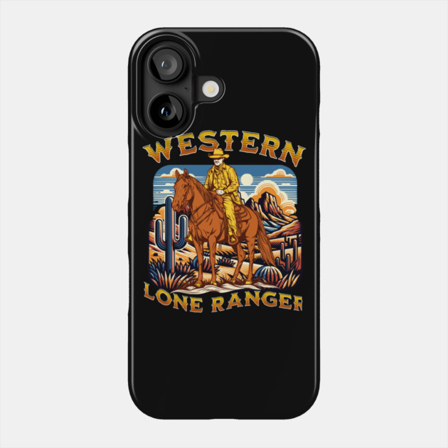 Western Lone Ranger Cowboy Tee Phone Case by Urbanprint