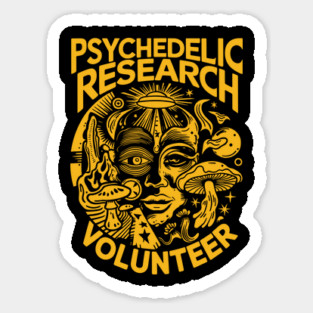 Psychedelic Research Volunteer Trippy Hallucination Art Sticker