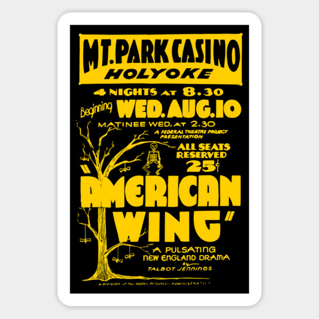American Wing - Vintage Theatre Poster - Analog Magnet by TuncGK