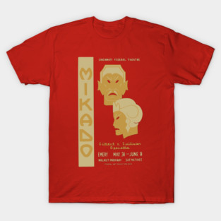 Mikado - Comedy Musical - Vintage Analog Poster T-Shirt