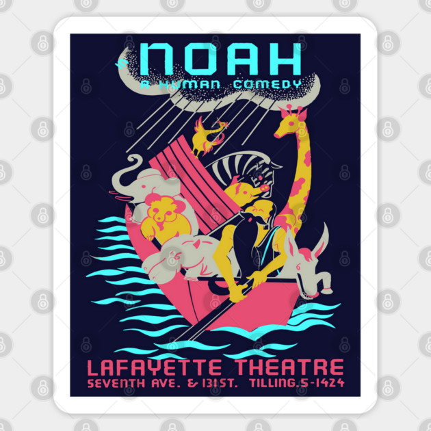 Noah - A Human Comedy - Vintage Analog Poster Sticker by TuncGK