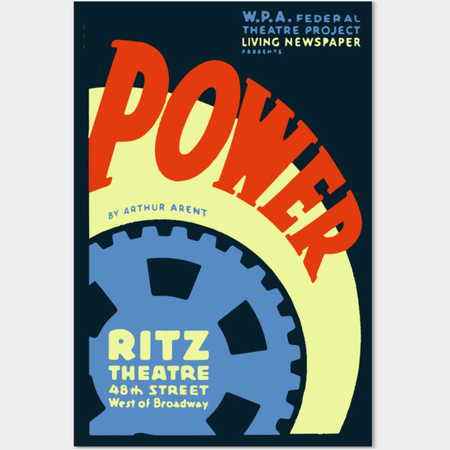 Power by Arthur Arent - Vintage Analog Poster Wall Art by TuncGK