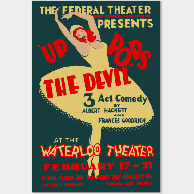 Up Pops the Devil - Vintage Musical Dance Ballet Poster Wall Art by TuncGK