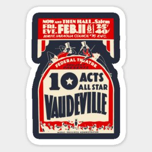 Vaudeville Poster - Vintage Dance Ballet Circus Magnet