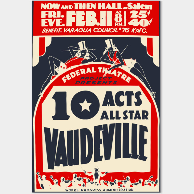 Vaudeville Poster - Vintage Dance Ballet Circus Wall Art by TuncGK