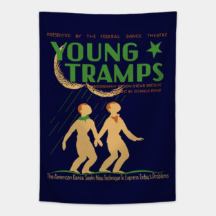 "Young Tramps" Federal Dance Theatre Poster Tapestry