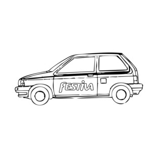 Ford Festiva Sketch Design T-Shirt