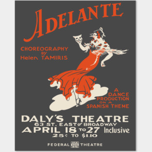 Adelante - Helen Tamiris - Vintage Musical Poster Posters and Art