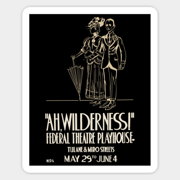 Ah Wilderness - Eugene O'Neill - Vintage Theatre Poster Magnet by TuncGK
