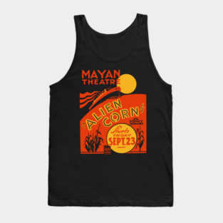 Alien Corn at Mayan Theatre - Vintage Analog Poster Tank Top
