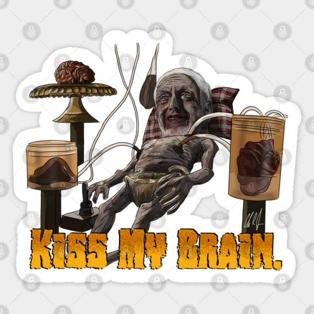 Dream Corp. LLC: Kiss My Brain Sticker by 51Deesigns