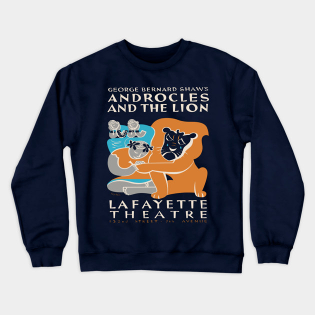 "Androcles and the Lion" Federal Theatre Poster Crewneck Sweatshirt by TuncGK