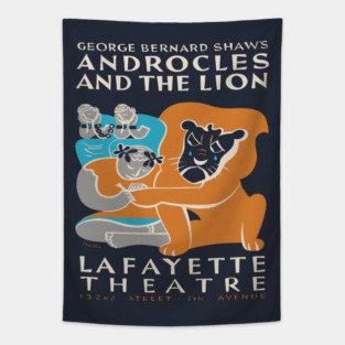 "Androcles and the Lion" Federal Theatre Poster Tapestry