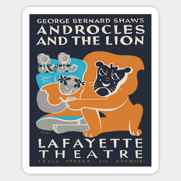 "Androcles and the Lion" Federal Theatre Poster Magnet by TuncGK