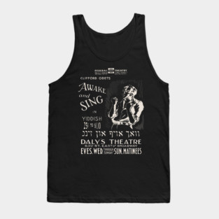 Awake & Sing - Yiddish - Vintage Theatre Poster Tank Top