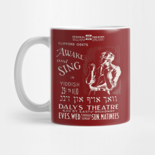 Awake & Sing - Yiddish - Vintage Theatre Poster Mug