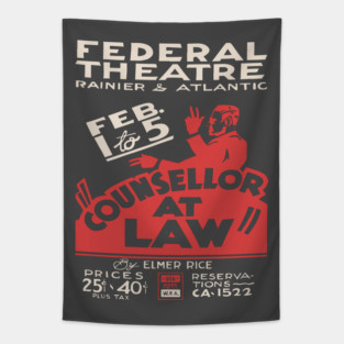 Counsellor at Law - 1930's Vintage Analog Poster Tapestry