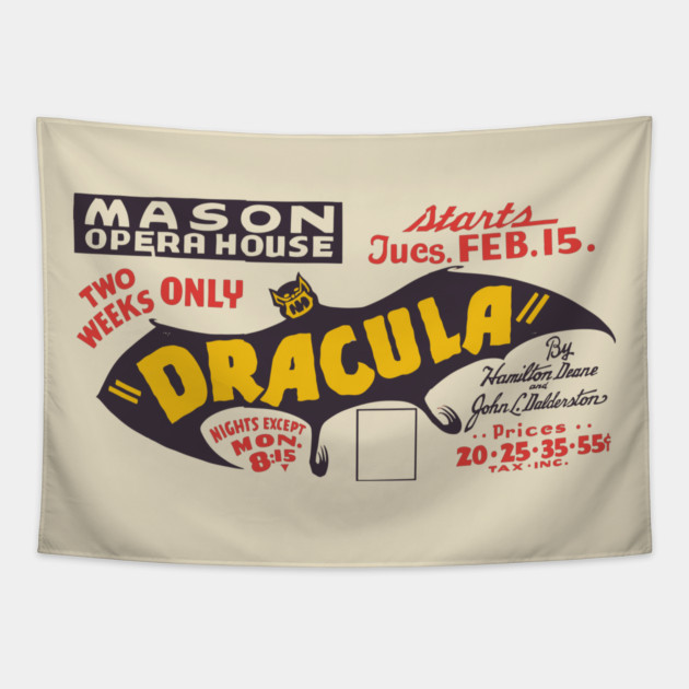 Dracula - Vintage Theatre Poster Tapestry by TuncGK