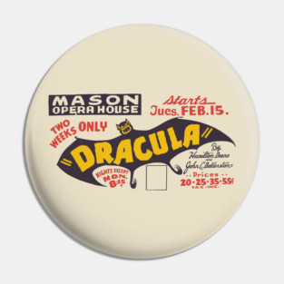 Dracula - Vintage Theatre Poster Pin