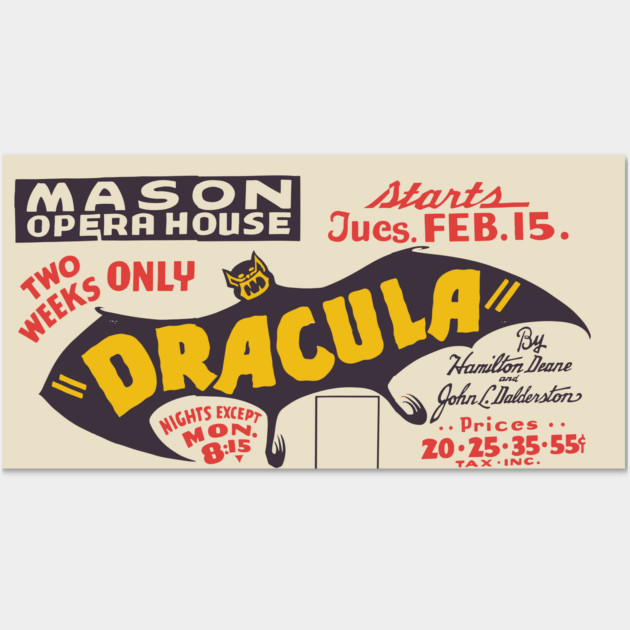 Dracula - Vintage Theatre Poster Wall Art by TuncGK