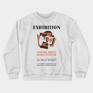 Vintage Fine Arts Exhibition Poster Crewneck Sweatshirt